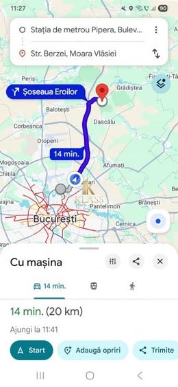 Teren Construcții intravilan de 1000 mp, în Moara Vlăsiei