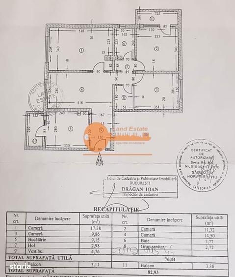 Apartament cu 4 camere decomandat în Crângași