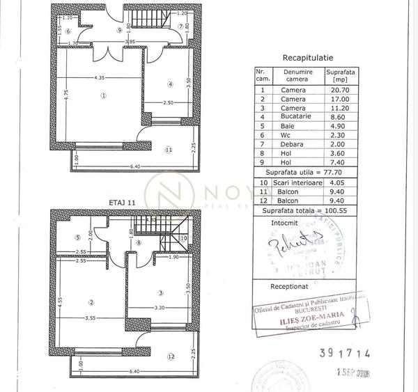 Apartament cu 3 camere în Tei
