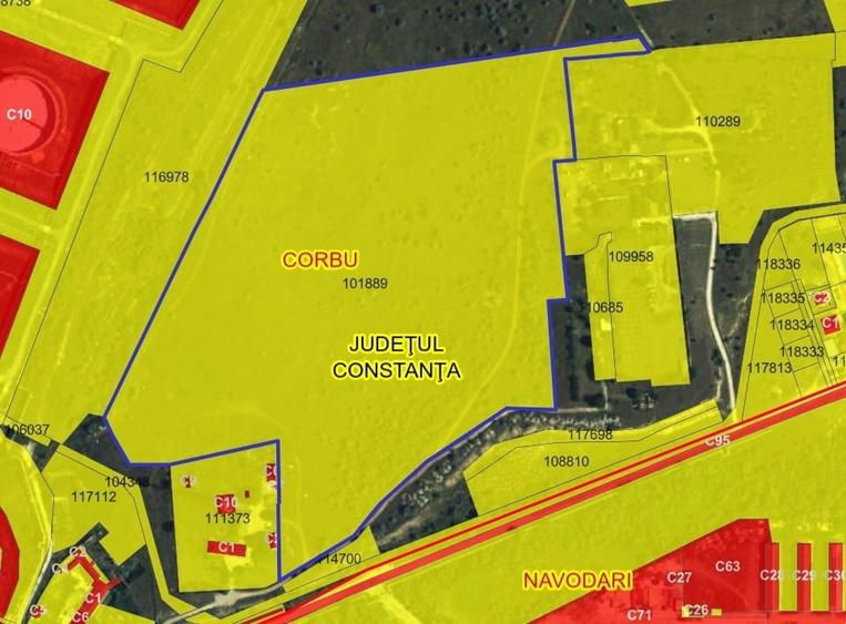 Teren agricol extravilan de 100000 mp, în Corbu