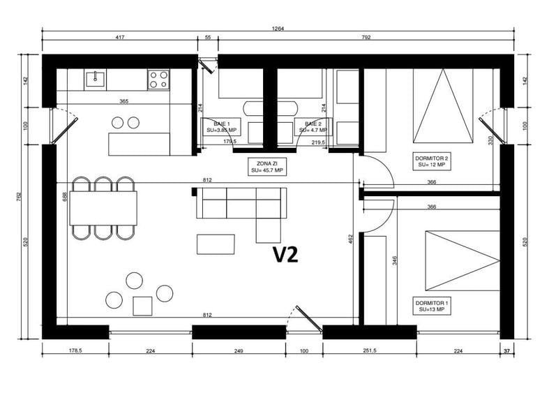 Casă cu 3 camere cu Teren 350 Mp în Stupini