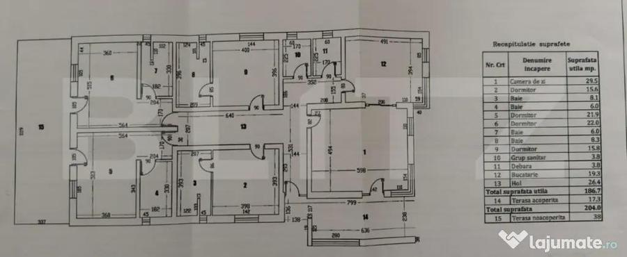 Casa 4 dormitoare, 204 mp, teren 1000 mp, zona Carcea - 13
