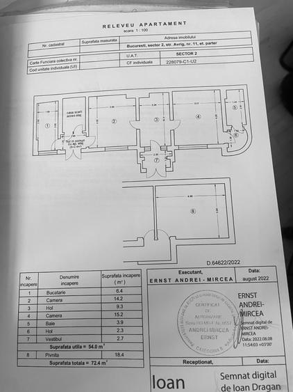 Apartament cu 2 camere semidecomandat în Bucur Obor
