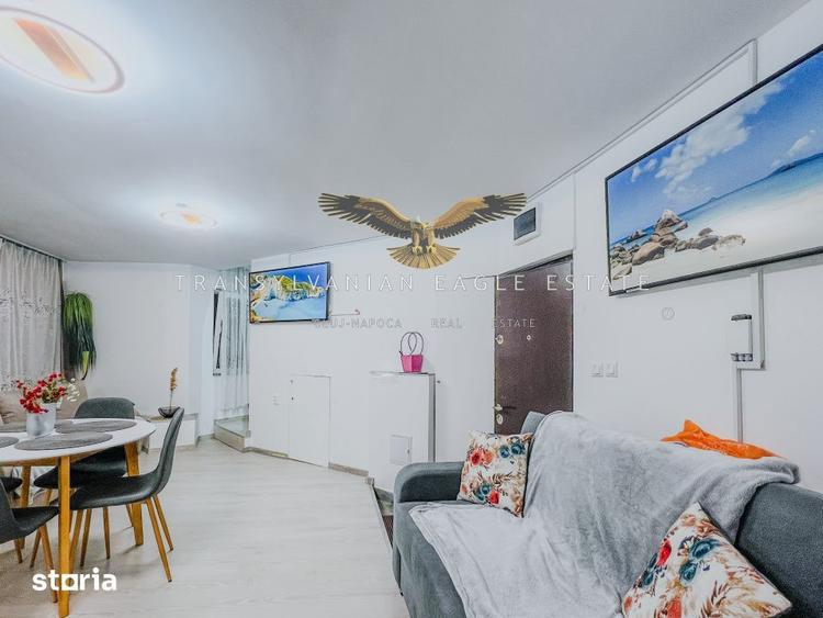 Apartament cu 3 camere semidecomandat, mobilat în Între Lacuri