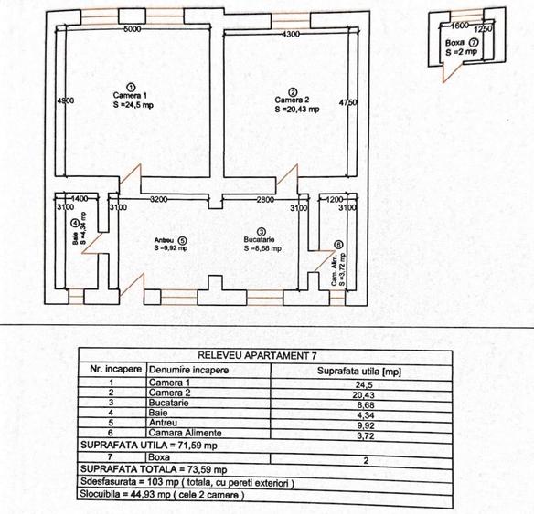 Ap cu 2 camere, 72mp, complet renovat, demisol inalt, zona Bălcescu! - 2