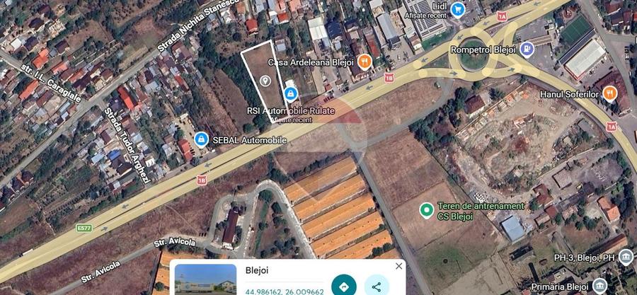 Teren Construcții intravilan de 4001 mp, în Blejoi