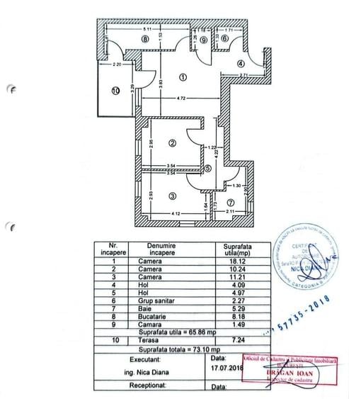 Apartament cu 3 camere în Vest