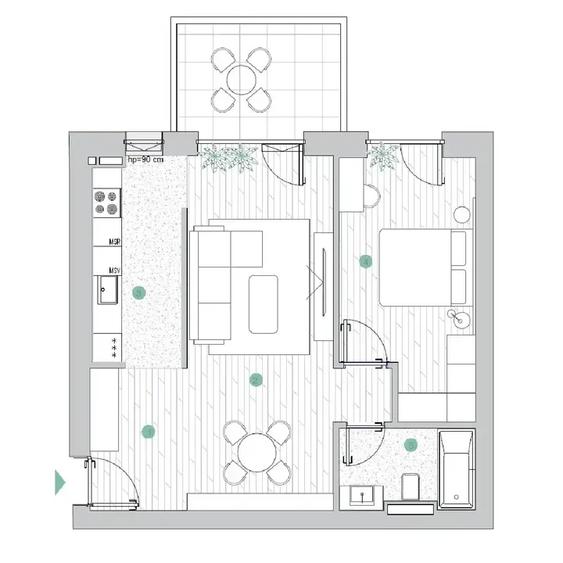 Pipera | 2 Camere Premium | Etaj 1 | 57 mp + 8 mp Balcon - 9