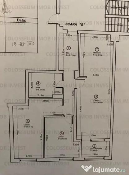 Apartament cu 3 camere decomandat în Tractorul