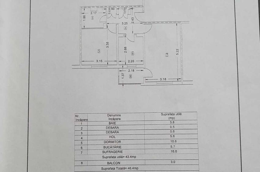Apartament cu 2 camere decomandat în Boldești