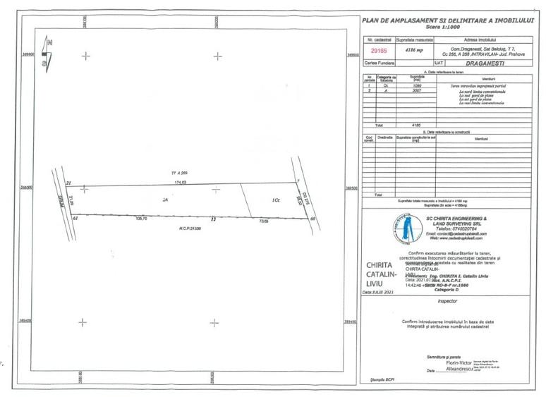 Teren Construcții intravilan de 4186 mp, în Belciug