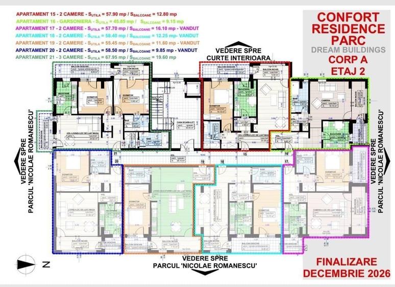 Apartament cu 2 camere decomandat în 1 Mai