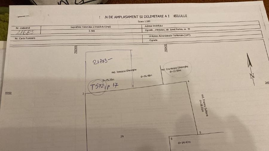 Teren Construcții intravilan de 3500 mp, în Ograda