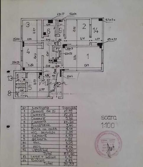 Apartament cu 4 camere decomandat în Militari