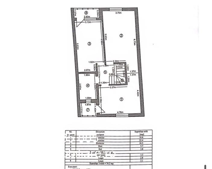 Duplex cu 4 camere cu Canalizare în Alexandriei