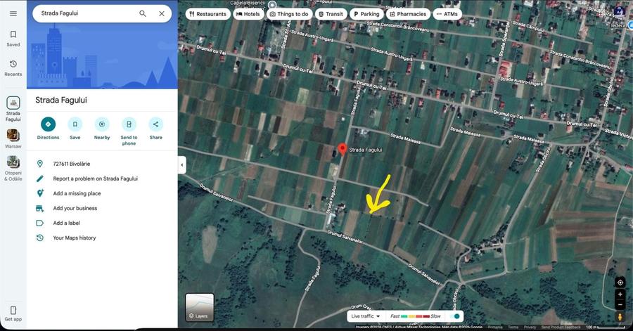 Teren de 1300 mp, în Vicovu de Sus
