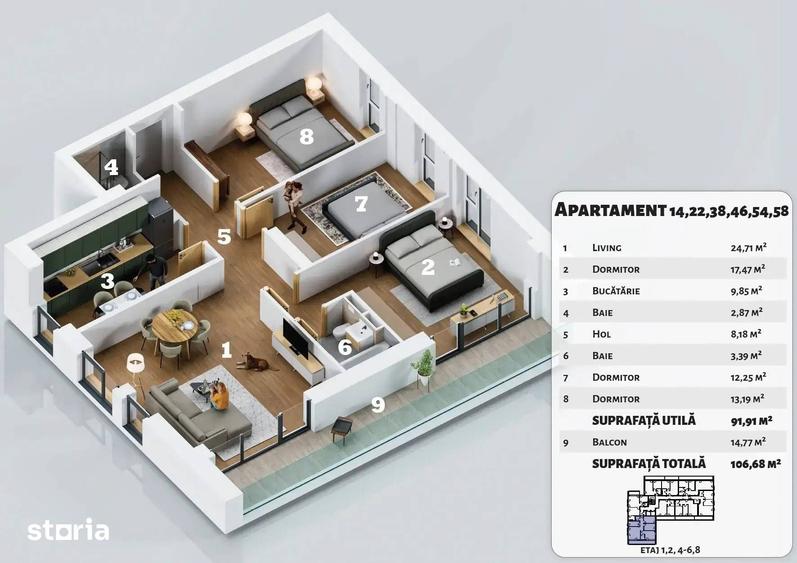 Ilioara4View Faza 2 Apartament 4 Camere - 11