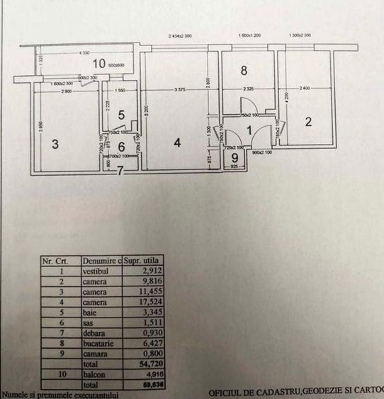 Apartament cu 3 camere semidecomandat în Titan