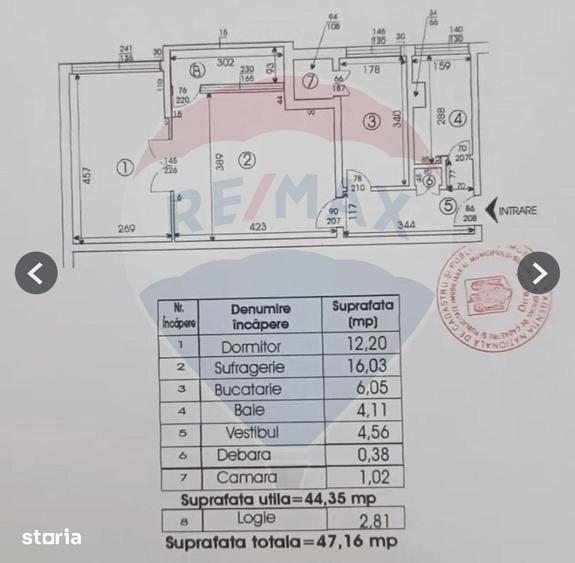 Apartament cu 2 camere, mobilat în Pieptănari