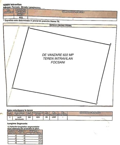Teren Construcții intravilan de 622 mp, în Gară