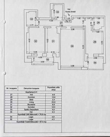 Apartament cu 3 camere decomandat, mobilat în Energia