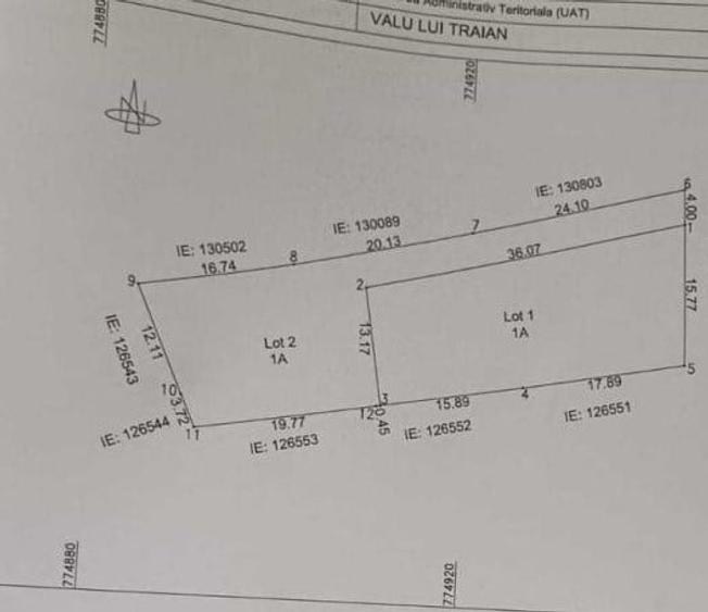 Teren Construcții intravilan de 500 mp, în Valu lui Traian