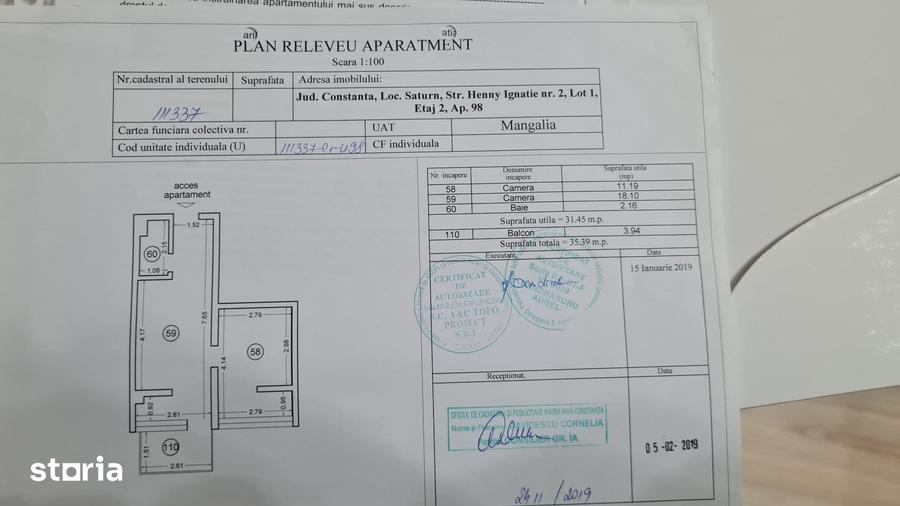 Apartament 2 camere semidecomandat de vanzare Saturn, Mangalia - 7
