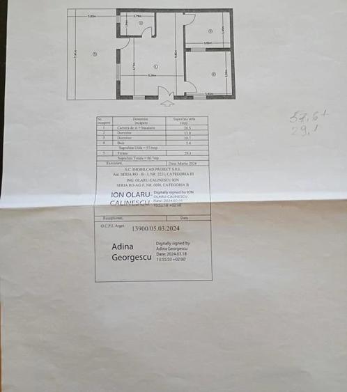 Apartament cu 3 camere decomandat în Aluniș