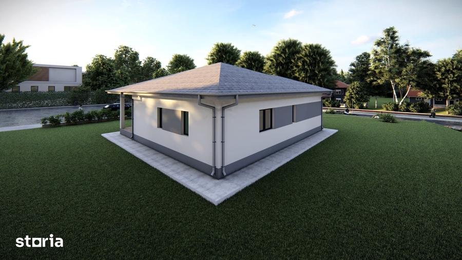 Casă cu 3 camere cu Teren 500 Mp în Aroneanu