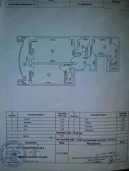 Apartament cu 2 camere decomandat în Bârlad