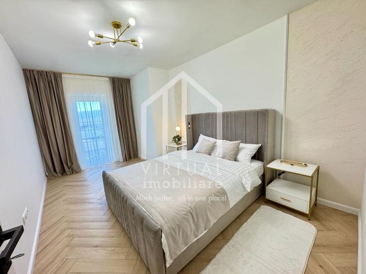 Penthouse cu 5 camere semidecomandat, mobilat în Cristian