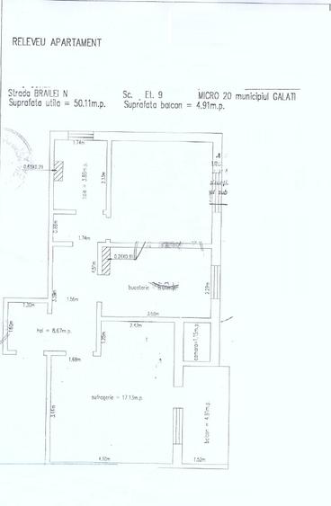 Apartament cu 2 camere decomandat în Micro 20