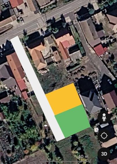 Doua parcele a 400mp fiecare, centru Utvin, 19m front - 2