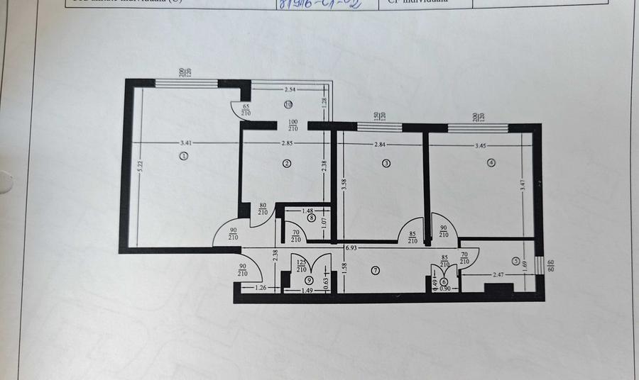 Apartament cu 3 camere decomandat în Popa Șapcă