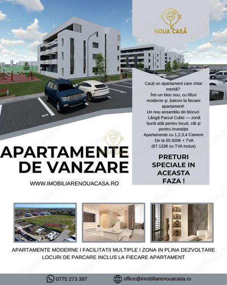 Apartament cu 2 camere decomandat în Central