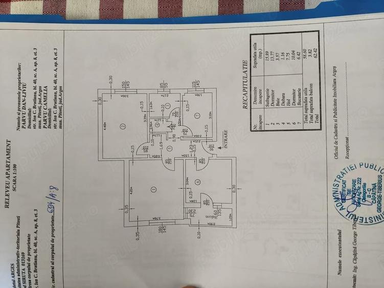 Apartament cu 3 camere decomandat în Ultracentral