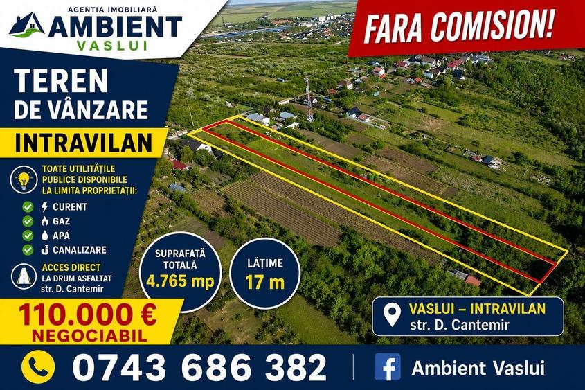 Teren agricol intravilan de 4765 mp, în Central