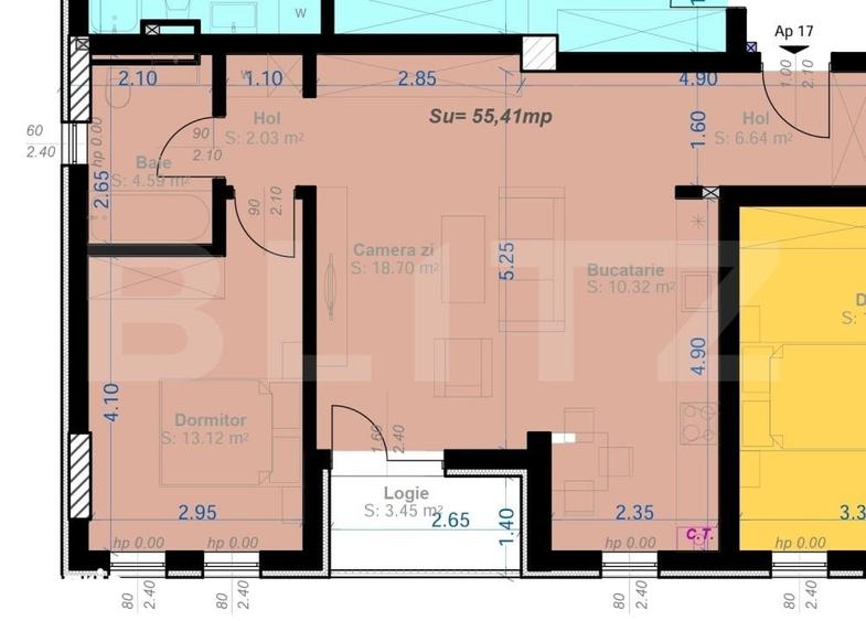 Apartament cu 2 camere în Aradului