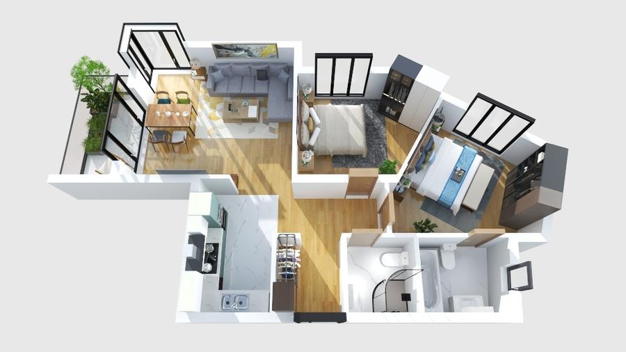 Apartament cu 3 camere semidecomandat în Moșilor
