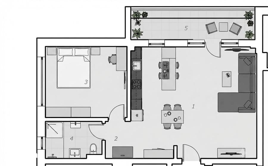 Apartament cu 2 camere în Păulești