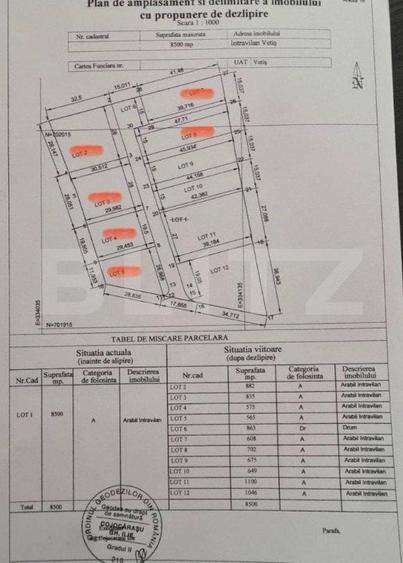 Teren Construcții intravilan de 575 mp, în Exterior Vest