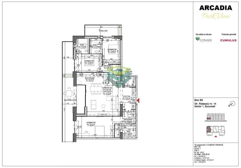 Apartament cu 4 camere în Grivița