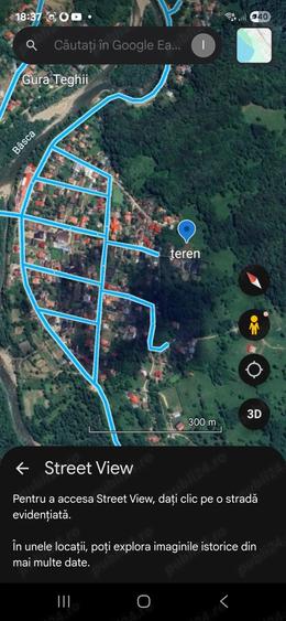 Teren de 3000 mp, în Gura Teghii
