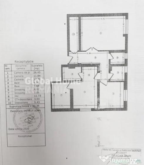 Apartament cu 3 camere decomandat în Crângași