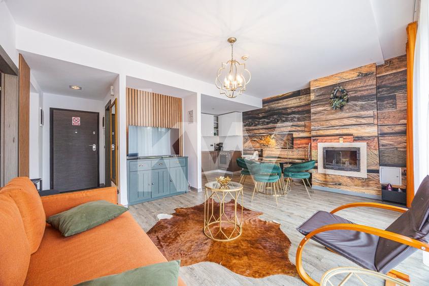 Apartament cu 2 camere decomandat, mobilat în Poiana Brașov