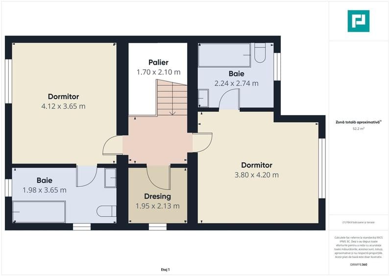Duplex cu 3 camere cu Canalizare în Pișchia