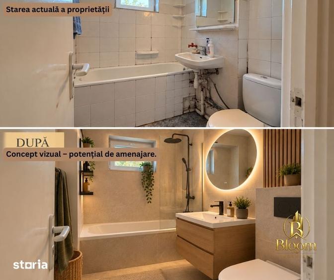 Apartament cu 2 camere semidecomandat în Țiglina 3