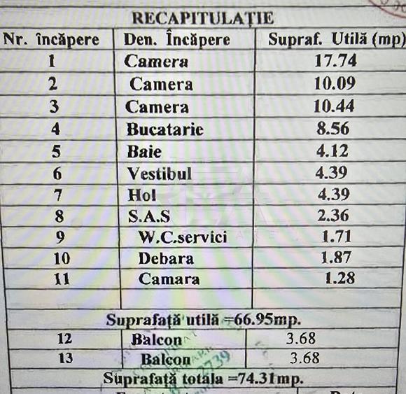 3 camere, et 7/10, 74 mp, bloc 1979-Pacii, Str Barsanesti - 11
