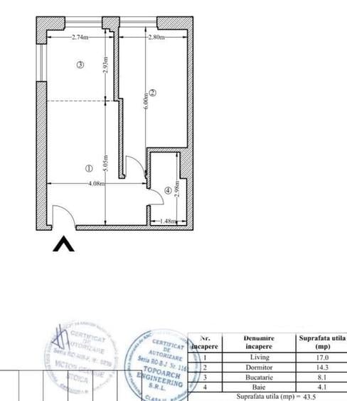 Apartament cu 2 camere semidecomandat, mobilat în Văcăresti