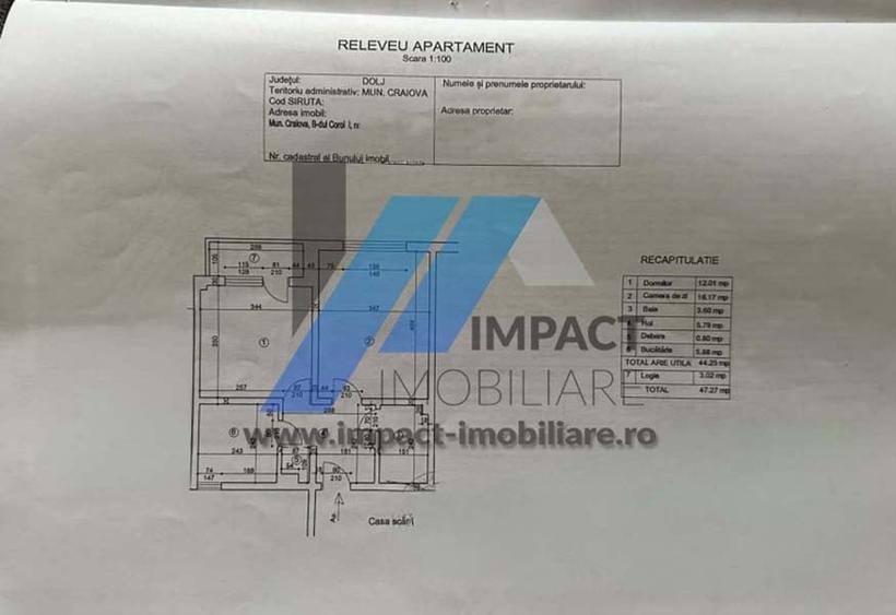 Apartament cu 2 camere decomandat în Gării